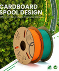 Orange PLA Filament 1.75mm 1kg Spool For Most FDM 3D Printers with cardboard spool design