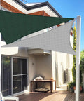 Right Triangle Sun Shade Sail For Patio And Backyard Must Have, UV Resistant And Breathable 180GSM HDPE installed over patio