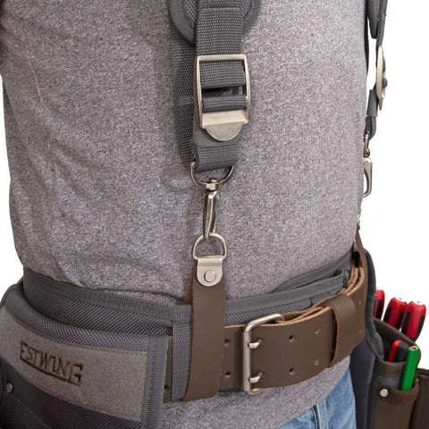 Cooling Mesh Padded Tool Belt Suspenders With Heavy Duty Steel Hardware, Chest Strap, Adjustable Fit, Durable 1800D Polyester