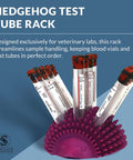 Hedgehog Themed Test Tube Rack For 13mm Tubes Holds 12 Glass Or Plastic Tubes Vial Holder Grape Color in lab setting