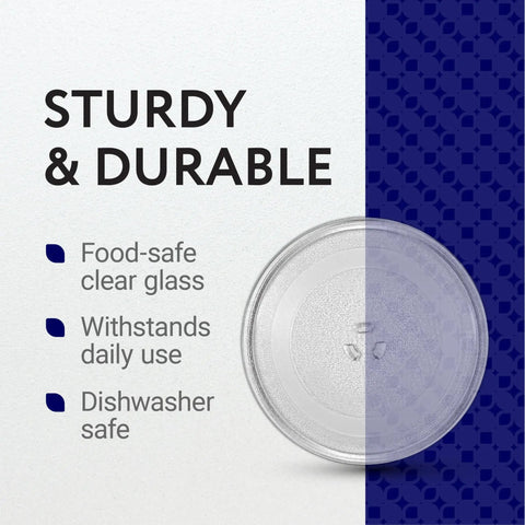 12.75 Inch Microwave Glass Plate Replacement For Sears Kenmore LG, food-safe, sturdy and durable, turntable tray, dishwasher safe