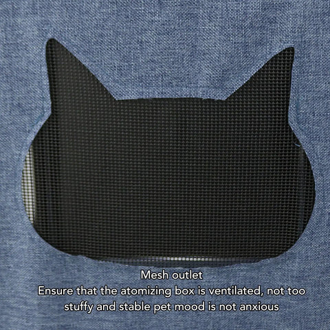 Mesh outlet of Foldable Pet Nebulizer Box For Dogs And Cats With Dual Holes Transparent Oxygen Inhalation Chamber Easy Clean