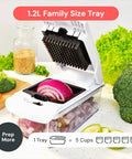 Must Have All In One Veggie Chopper With Spiralizer And Bowl Time Saving Food Chopper With Tray and Onion Dicer on counter