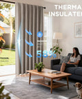 Pinch Pleated Blackout Curtains For Bedroom And Living Room, 2 Panels 40 Inches Wide By 84 Inches Long, Linen Look Thermal Insulated Light