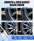 Pro Shop Gloss Gray Rim Repair Kit For Scuffed Street Whips And Curb Rash With Durable Waterproof Paint Quick Fix Touch Up Pen For Alloy Rims And Daily Drivers before and after image showcasing wheel repair results.