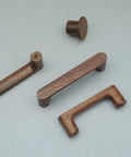 Six Pack Walnut Wood Drawer Pulls Set Rustic Cabinet Handles For Kitchen And Furniture Hardware Natural Wood Dresser Knobs