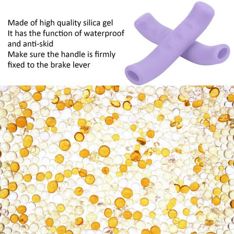 Anti Slip Silicone Brake Lever Grips Set For Motorcycle And Bike, Gel Material Non Slip Handle Covers, Lavender Color