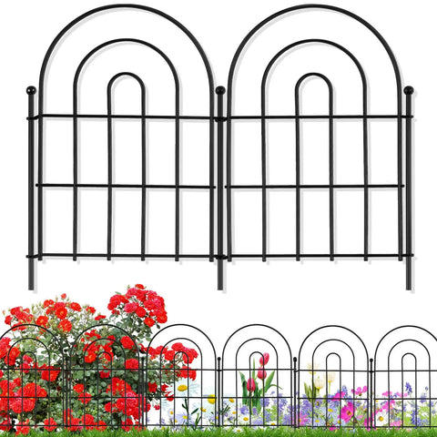 18 Pack Decorative Garden Fence Animal Barrier 17 Inch High 18 Foot Long Border For Flowers And Rabbits Garden Fencing