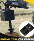 Four Pack 3 Point Auger Cutting Edges With Screws Square Hole Teeth Replacement For Heavy Duty Post Hole Digger