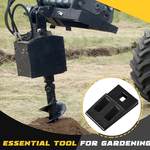 Four Pack 3 Point Auger Cutting Edges With Screws Square Hole Teeth Replacement For Heavy Duty Post Hole Digger