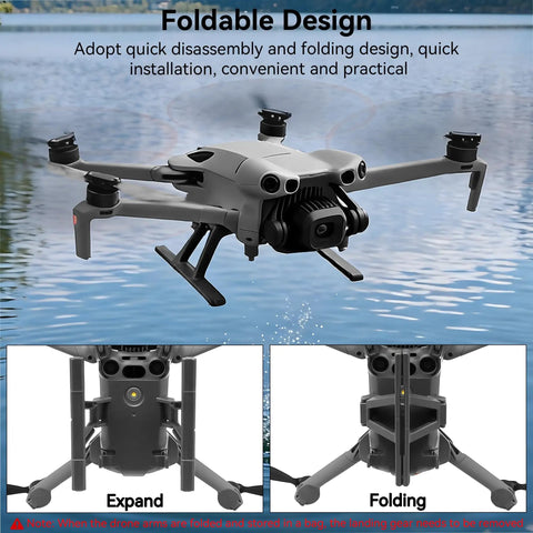 Mini 5 Pro Foldable Landing Gear With Quick Release Height Extension Kit For DJI Mini 5 Pro Drones, drone on water