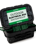 Outdoor Waterproof Electrical Box For Small Cords And Power Strips With Six Cable Entries All Weather Extension Cord Cover