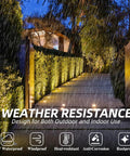 Recessed LED Deck Light Kit 16 Pack IP67 Waterproof Outdoor Landscape Lighting In Ground 12V Low Voltage on wet pathway