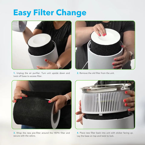 Replacement Value Pack For HP670 Tower Purifier With EcoSilver Pre Filter Coconut Carbon And True HEPA Filtration For Superior Odor Control And Microbial Guard