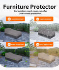 Heavy Duty Waterproof Outdoor Chaise Lounge Cover Set With Air Vent, Windproof Patio Lounge Chair Covers, 2 Pack illustration