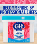 Ultrafine Granulated Baker's Sugar 3.5 lb tub with logo and chef endorsement text on packaging.