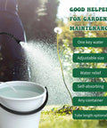 Two Pack Cordless Plant Sprayer Wand Set Rechargeable Battery Powered Garden Sprayer used for watering with hose in use