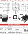 Nema34 4.5Nm closed loop stepper motor with encoder and wiring specifications for CNC applications.