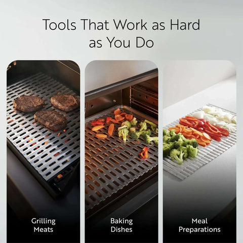 Foil Lux Disposable Grill Liners 19.7 by 12 inch nonstick aluminum grilling meats, baking dishes, and meal preparations.