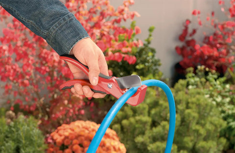 Poly Pipe Cutter For PVC And Flexible Tubing Up To 1 Inch, Easy Grab-And-Go Hand Tool For Drip Irrigation, Blu-Lock Pipes, Swing Pipe And Emitter Tubing, Corrosion-Resistant Metal Construction