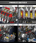 DIY Mini V8 Engine Model Kit With 2718 Pieces, Functional Engine Build for Teens and Adults, STEM Learning Set That Feels Like Real Gearhead Play, Educational Hobby Gift for Curious Makers. V8 engine kit with pistons, chain drive and gears