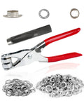 150 Piece Grommet Tool Kit With One Half Inch Silver Eyelets Leather Hole Punch Pliers