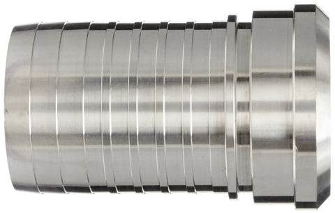 316 Stainless Sanitary End Holedall Fitting With Crimp Stem 2 Inch Female Bevel Seat End Fits 2 Inch Hose ID Built For Sanitary Stainless Ferrules
