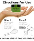 Nasal Moisturizer Gel With Eucalyptus Breathe Easy Pack Of 4 For 12 Hour Nasal Dryness Relief jar with application steps shown