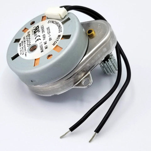 5600 Timer Motor Replacement For Water Softener Valves 120V 60Hz 3W Includes Mounting Screws 11384, front view of motor and wiring