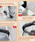 Step-by-step guide using Three Piece Pro Grade Hand Seamer Set With 45 90 180 Degree Jaws For Metal Bending In Standing Seam Roofing HVAC
