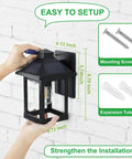 Two Pack Solar Wall Lanterns Outdoor With Three Modes Dusk To Dawn Motion Sensor LED Sconce Lights IP65 Waterproof