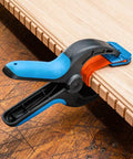 Medium Bandy Clamps Set For Woodworking With Easy Squeeze One Handed Operation on edge molding, nylon and fiberglass grips