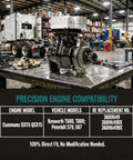 Air Brake Compressor Replacement for ISX15 QSX15 Trucks 2010-2024, 12V Heavy Duty One Cylinder Gear Drive on workshop table