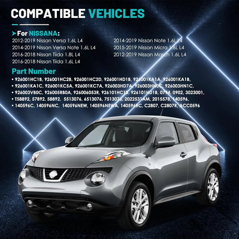 Image of a Nissan Juke representing compatible vehicles for Superior A/C Compressor Keep Your Daily Cruisers Frosty For Nissan Versa Note 2012-2019 And Tiida 2016-2018 Straight Shot Bolt-On Heavy Duty Pump.