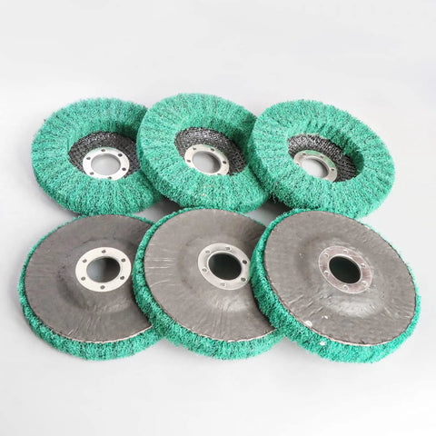 Nylon Fiber Flap Disc Polishing Wheel For Angle Grinder 4.5 Inch By 7/8 Inch Dry Sanding Grinding Stainless Steel Metal Finishing