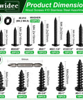 Assorted screws from All In One Wood Screws Set In 410 Stainless Steel For Indoor Furniture And Woodworking