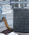 Five Layer HVAC Pipe Insulation Foam Tube Cut To Fit 59 Inch By 10.6 Inch For One Quarter To Three Inch Pipes on outdoor AC unit.
