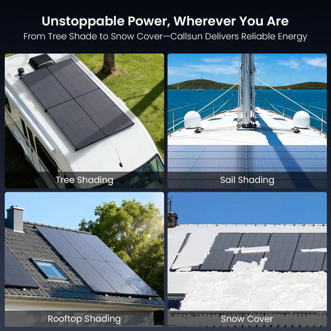 430W Anti Shading Bifacial Solar Panel Kit With Two 215W N Type 16BB Monocrystalline PV Modules on RV and boat