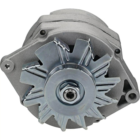 Plug And Play 12V Alternator Conversion Kit For Ford Tractor 55 64 4 Cylinder 600 601 Series Generator Replacement AKT0002, front view with silver fan.