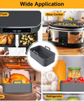 2 Pack Air Fryer Silicone Pots For Foodi Dual DZ201 8Qt And DZ090 6Qt, Reusable Silicone Liners with multiple kitchen appliance uses