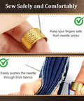 Mini Travel Sewing Kit For Adults And Beginners Big Eye Steel Needles For Easy Threading, thimble for safe sewing on fabric