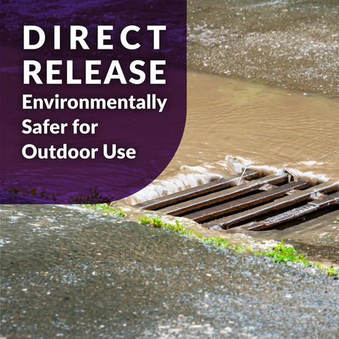 Concrete surface with water drainage, promoting Oxy Solve Concrete And Driveway Pressure Washer Cleaner Purple Unscented 128 Fl Oz