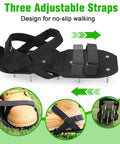 Preassembled Lawn Aerator Shoes for Grass Easy Fit With Adjustable Straps For Women And Men Durable Aluminum Base
