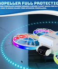 Mini Foldable Drone With 4.3 Inch Screen Remote No Smartphone Needed 720P HD Dual Camera with LED lights and propeller guard