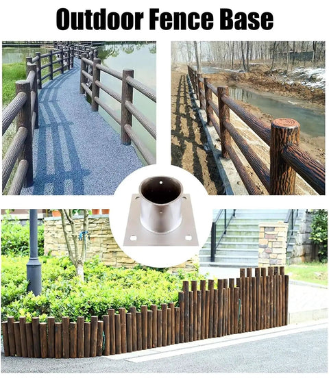 Stainless Steel Post Base Sleeve For Fence Posts And Round Columns Heavy Duty Anchor Bracket Railing Holder For Outdoor Gazebos And Backyards Fits 2x2 4x4 6x6 8x8 Posts 12 16 20 Pcs Dia 70 mm 2.8 In.