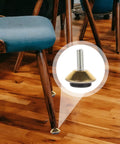 Chair leg with 12 Pack Adjustable Furniture Leveling Feet Set With Heavy Duty Iron And PVC Swivel Legs Non Slip Levelers on wood floor