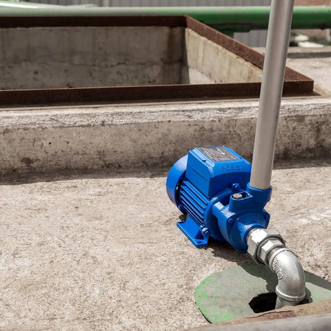 Farm-Grade High-Head Water Pump 1/2 HP for clean water transfer, 1-Inch NPT inlet outlet, placed on concrete surface.