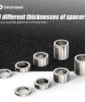 Max Bump Steer Kit Adjustable For 79-93 Ford Mustang With four different thicknesses of Cr-Mo steel spacers.