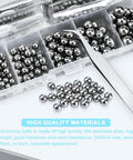 600 Piece 12 Size Stainless Steel Precision Balls Set 1 To 8 Mm For Nail Art DIY Crafts Paint Mixing Bearing Balls Kit