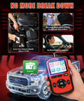 Hand holding OBD2 Scanner AutoLink AL549 All In One Pro Grade Diagnostic Tool with car diagnostic interface display
